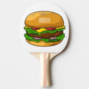 Raquette De Ping Pong Illustration de Hamburger