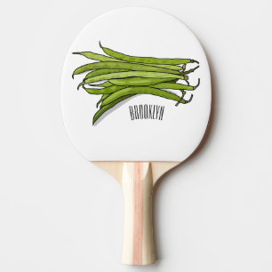 Raquette De Ping Pong Illustration de haricots verts