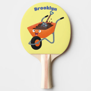 Raquette De Ping Pong Illustration de la brouette en brouette orange trè