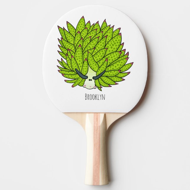 Raquette De Ping Pong Illustration de la feuille de limon (Devant)