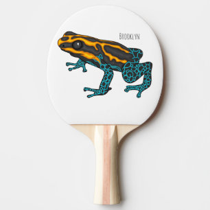 Raquette De Ping Pong Illustration de la grenouille à fléchettes de pois