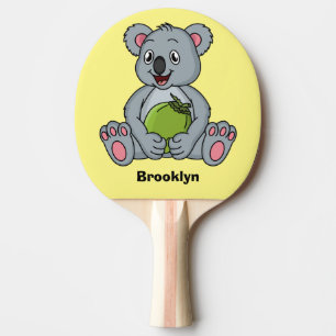 Raquette De Ping Pong Illustration de la koala de Cute et de la noix de 