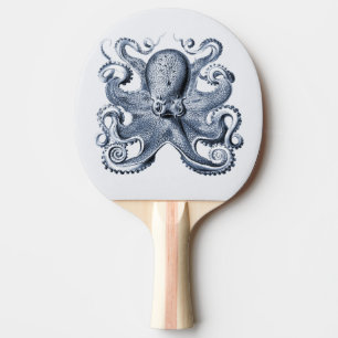 Raquette De Ping Pong Illustration de la pieuvre bleu marine par Ernst H