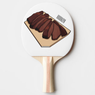 Raquette De Ping Pong Illustration de la poitrine de boeuf