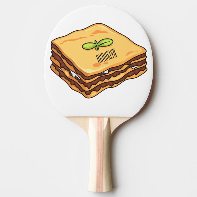 Raquette De Ping Pong Illustration de Lasagna (Devant)