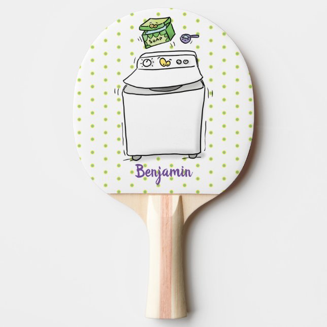 Raquette De Ping Pong Illustration de lave-linge mignonne (Devant)