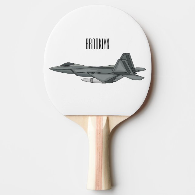 Raquette De Ping Pong Illustration de l'avion de chasse (Devant)