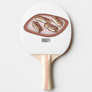 Raquette De Ping Pong Illustration de l'éclair de chocolat