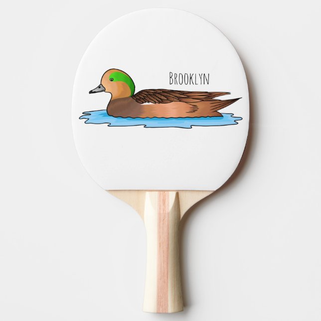 Raquette De Ping Pong Illustration de l'esturgeon américain (Devant)