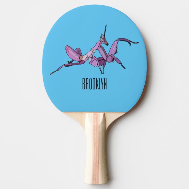 Raquette De Ping Pong Illustration de l'orchidée mante (Devant)