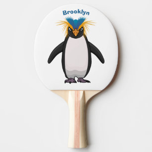 Raquette De Ping Pong Illustration de mignon macaroni pingouin