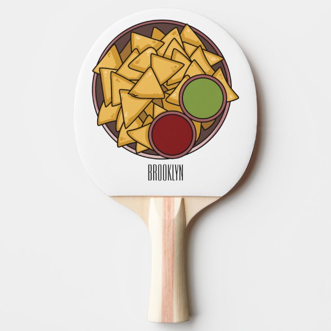 Raquette De Ping Pong Illustration de Nachos (Devant)
