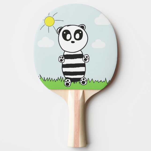 Raquette De Ping Pong Illustration de Panda Mignon (Devant)