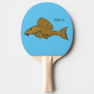 Raquette De Ping Pong Illustration de poisson Pleco