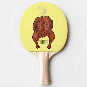 Raquette De Ping Pong Illustration de poulet rôti