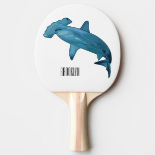 Raquette De Ping Pong Illustration de requin marteau