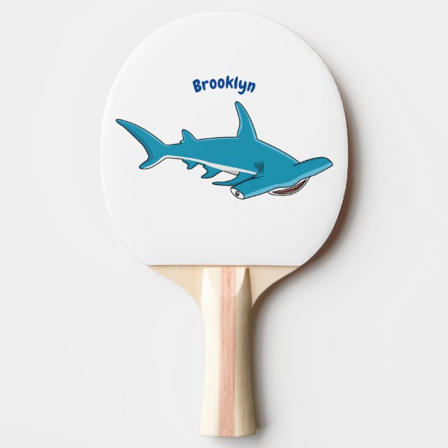Raquette De Ping Pong Illustration de requin marteau (Devant)