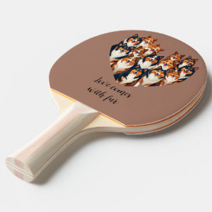Raquette De Ping Pong Illustration de Sheltie Heart Shetland Sheepdog