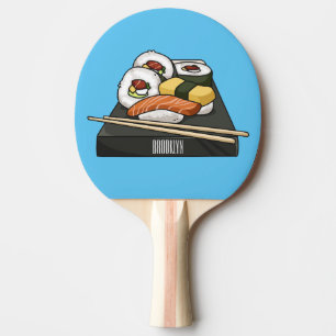 Raquette De Ping Pong Illustration de sushi