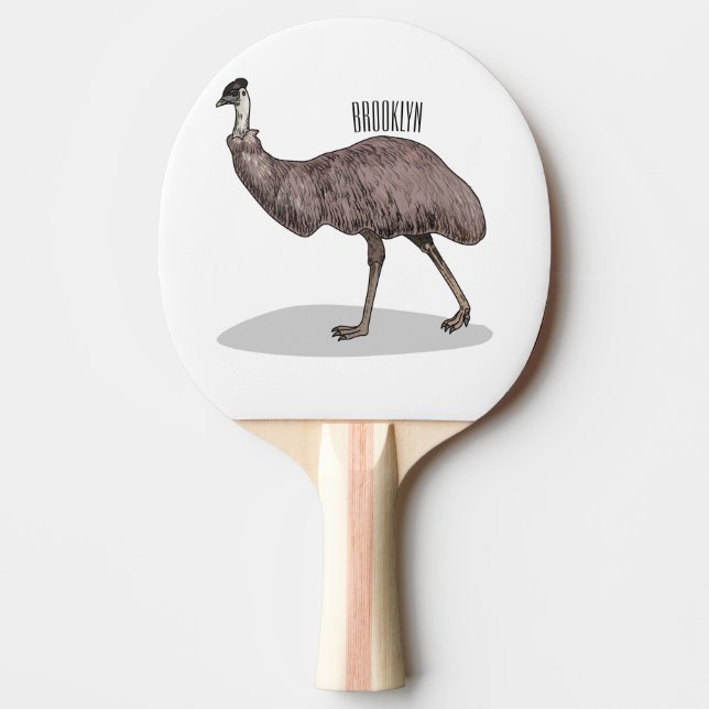 Raquette De Ping Pong Illustration d'Emu bird (Devant)