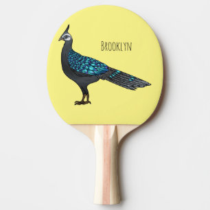Raquette De Ping Pong Illustration d'oiseau de faisan paon de Palawan