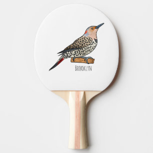 Raquette De Ping Pong Illustration d'oiseau de scintillement du Nord