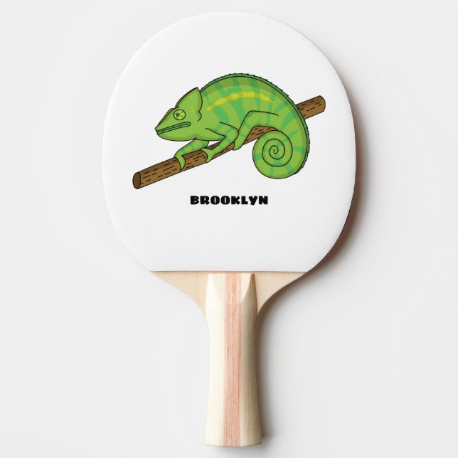 Raquette De Ping Pong Illustration du caméléon de la parson (Devant)
