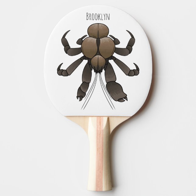 Raquette De Ping Pong Illustration du crabe de coco (Devant)