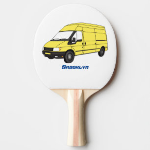 Raquette De Ping Pong Illustration du fourgonnette de livraison