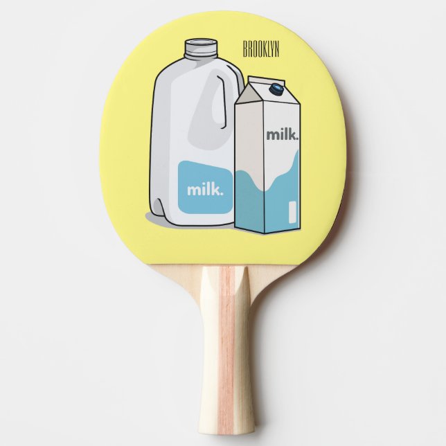 Raquette De Ping Pong Illustration du lait (Devant)