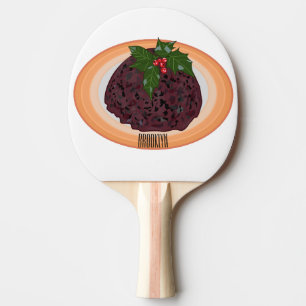 Raquette De Ping Pong Illustration du pudding de Noël