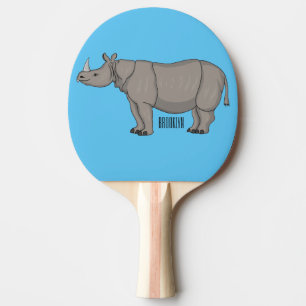 Raquette De Ping Pong Illustration du rhinocéros de Javan