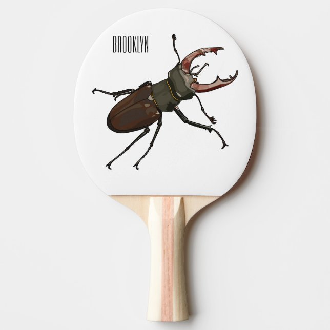 Raquette De Ping Pong Illustration du scarabée de stade (Devant)