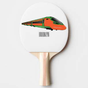 Raquette De Ping Pong Illustration du train à balles