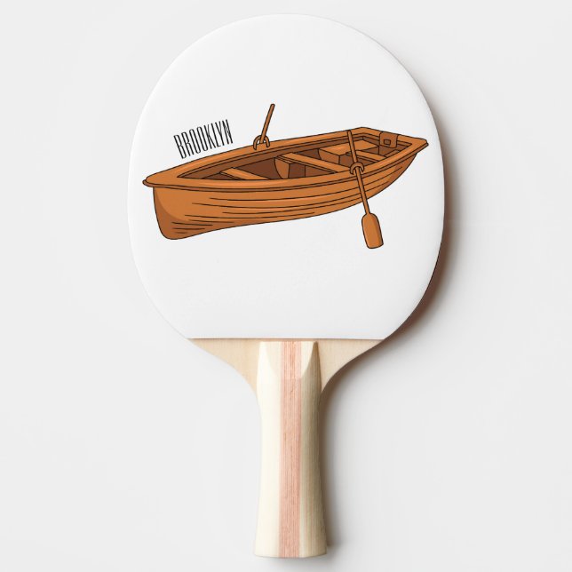 Raquette De Ping Pong Illustration d'un bateau à roues (Devant)