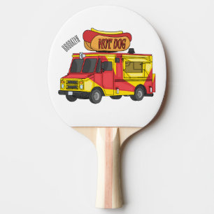Raquette De Ping Pong Illustration d'un camion de nourriture pour chien 