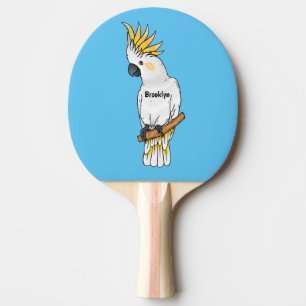Raquette De Ping Pong Illustration d'un oiseau de cokatoscope à crête de