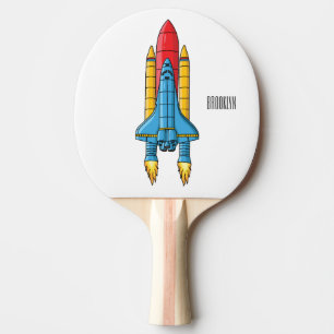 Raquette De Ping Pong Illustration d'un vaisseau de fusées