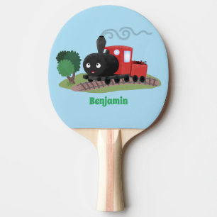 Raquette De Ping Pong Illustration d'une locomotive à vapeur mûre