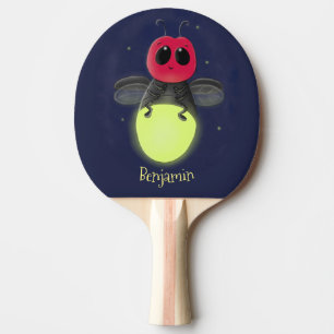 Raquette De Ping Pong Illustration d'une luciole à éclair mignon