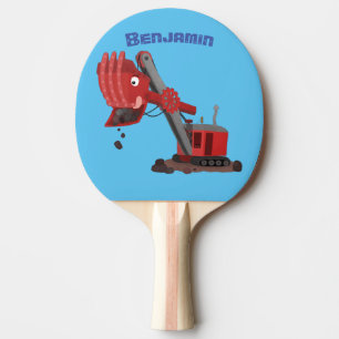 Raquette De Ping Pong Illustration d'une pelle à vapeur rouge mou
