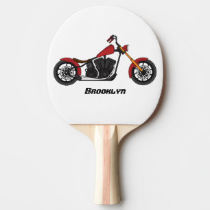 Raquette De Ping Pong Illustration motocyclette de style hélicoïdal