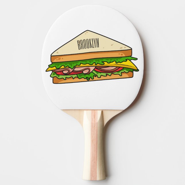 Raquette De Ping Pong Illustration Sandwich (Devant)