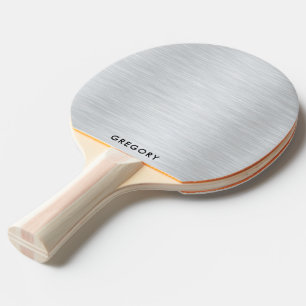 Raquette De Ping Pong Image argentique métallique en aluminium brossé