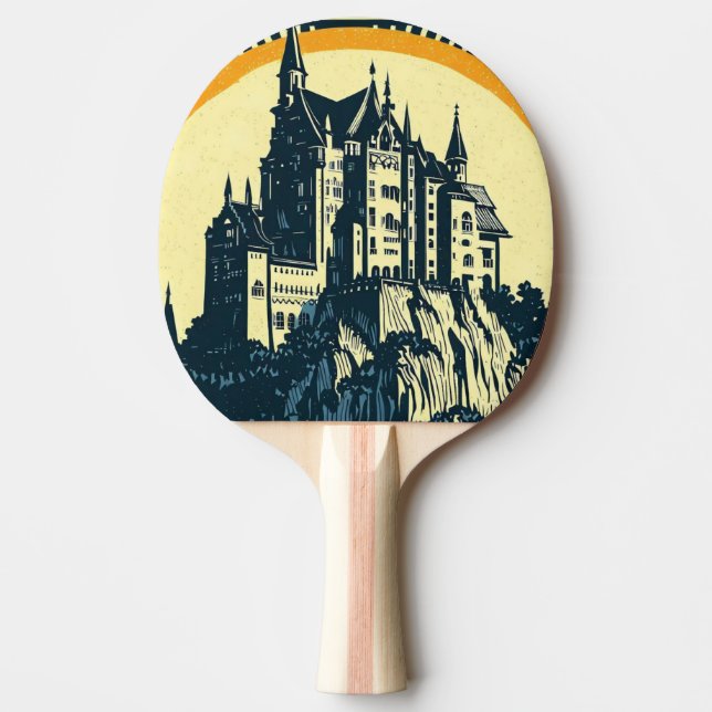 Raquette De Ping Pong Imaginaire Château médiéval - Style boisé japonais (Devant)