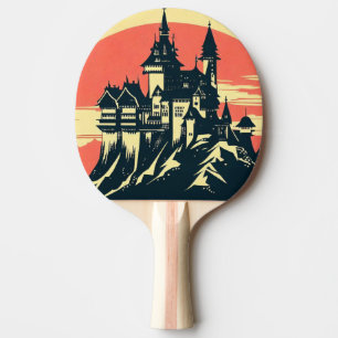 Raquette De Ping Pong Imaginaire Château médiéval - Style boisé japonais