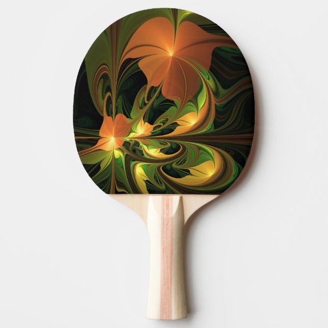 Raquette De Ping Pong Imaginaire Plante Abstrait rouille verte Brown fra (Devant)