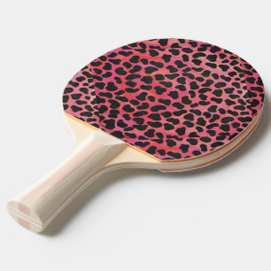 Raquette De Ping Pong Impression noire et rouge dalmate
