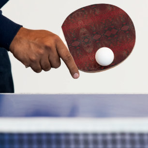 Raquette De Ping Pong Impression Python rouge et noir