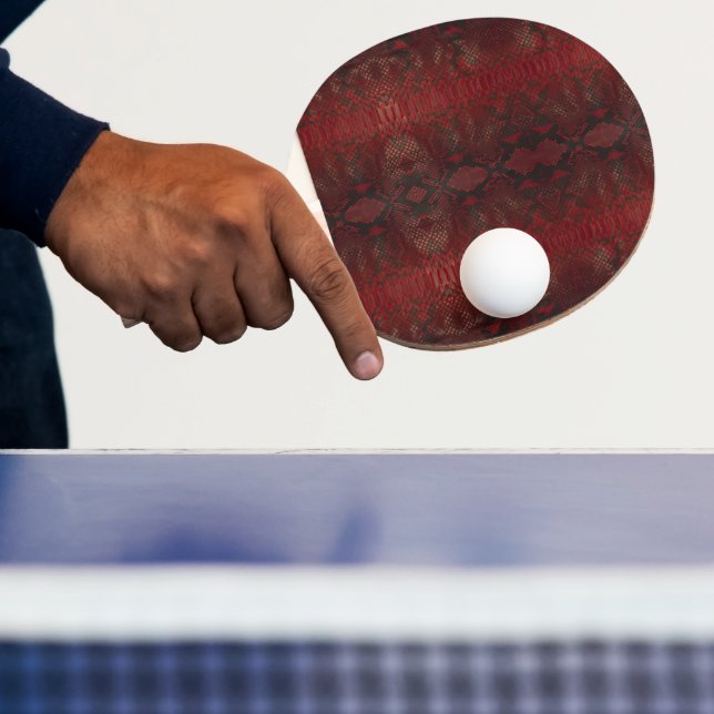 Raquette De Ping Pong Impression Python rouge et noir (Insitu)